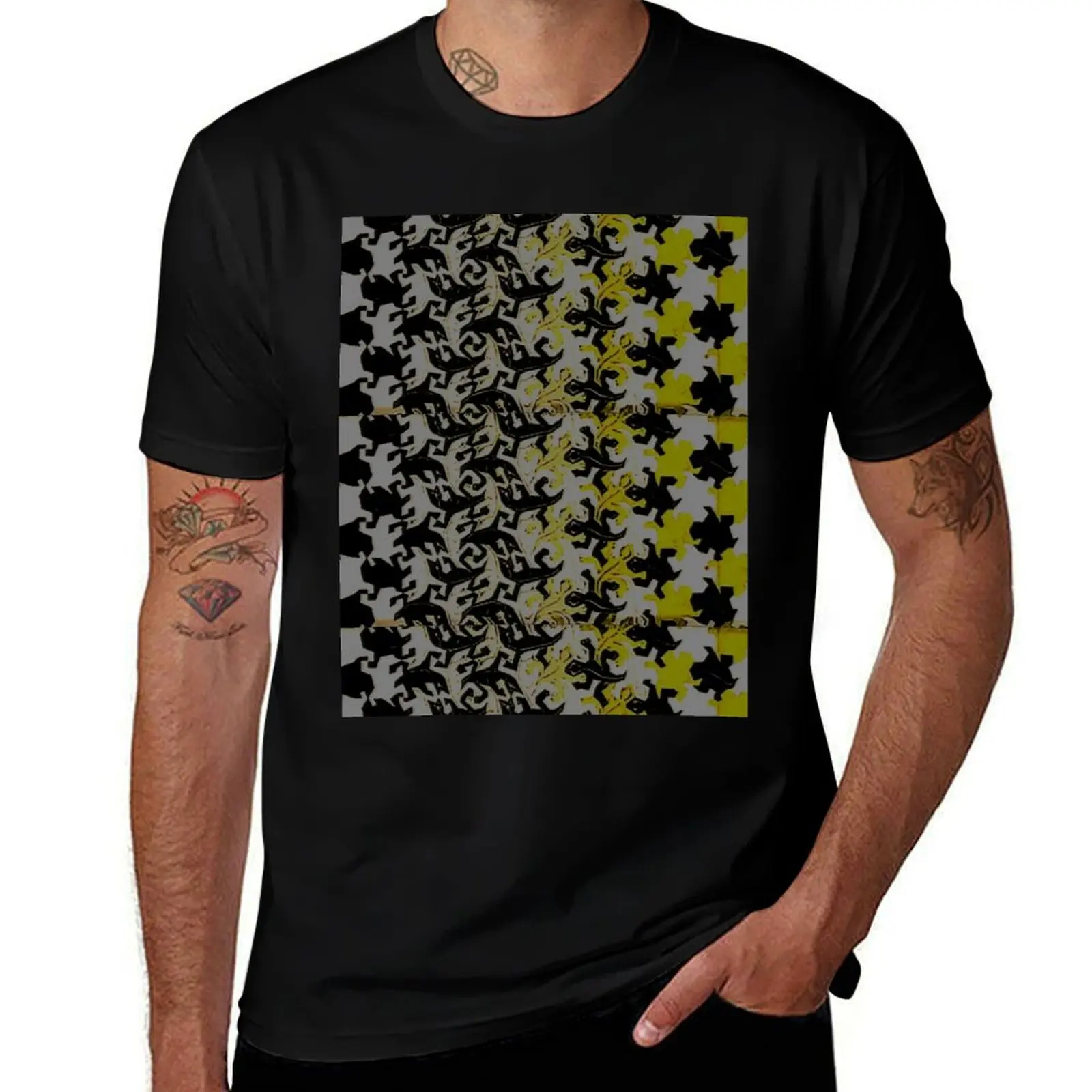 ESCHER, From Lizzard to ... T-Shirt Plus Size Basic Cotton T-Shirt
