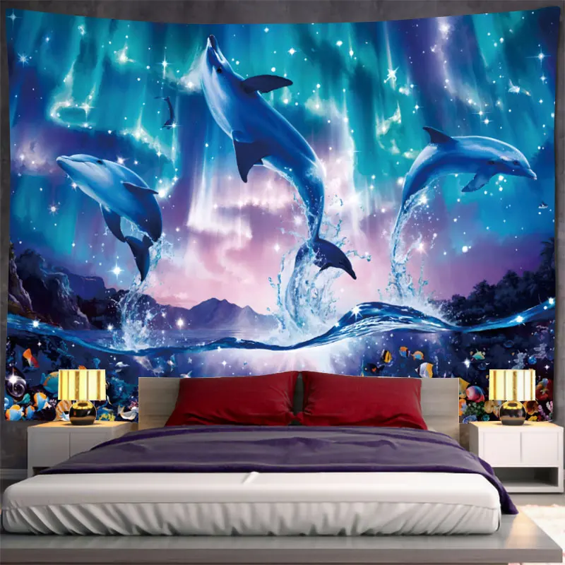 Seaworld Tapestry For Wall Art Home House  Bedroom  Decor For 2024 Starry Sky Hanging Home Decration  Marine Benthos