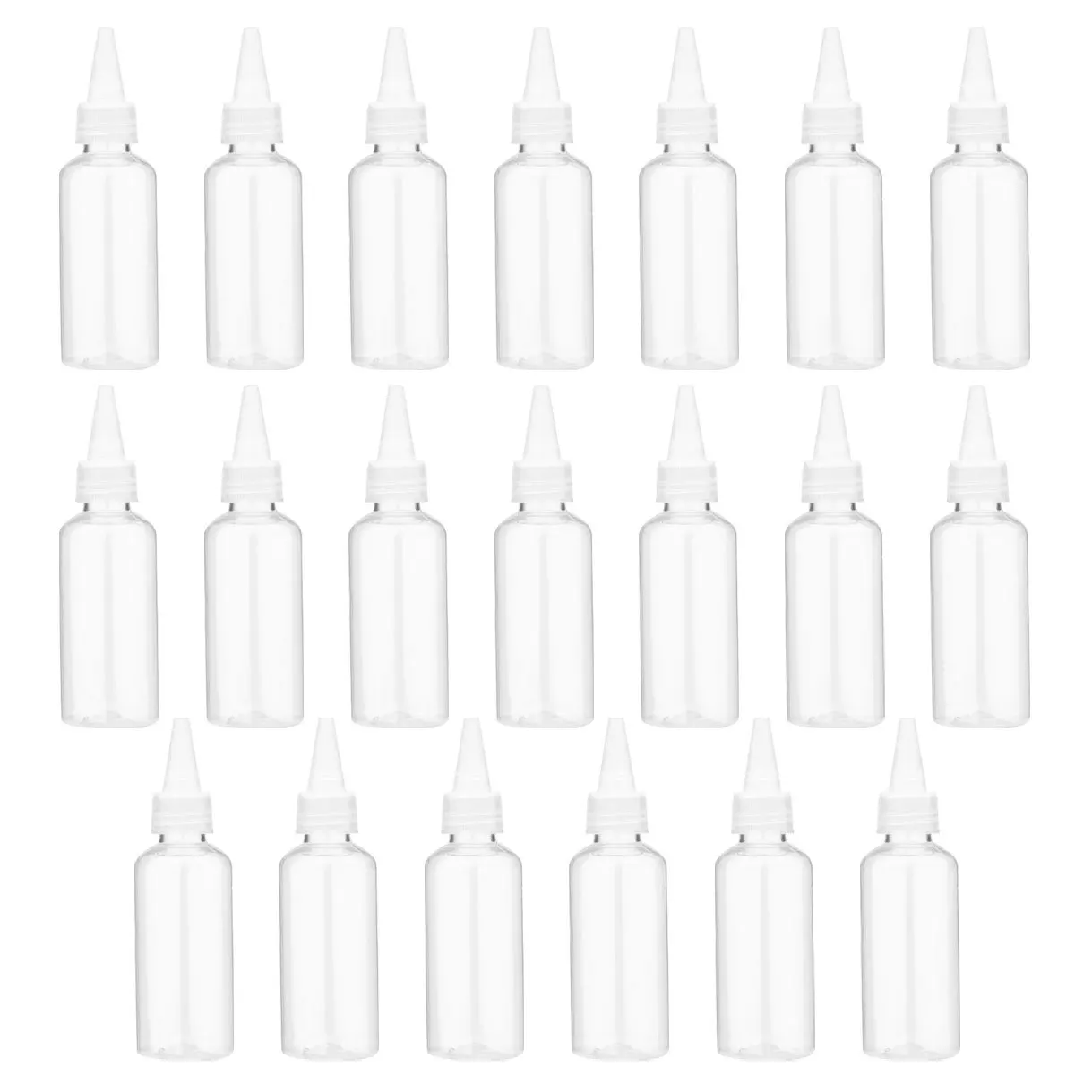 

1Set Pigment Squeeze Bottle Transparent Plastic Dispenser Bottle Sample Empty Container for Liquid Cosmetics Storage