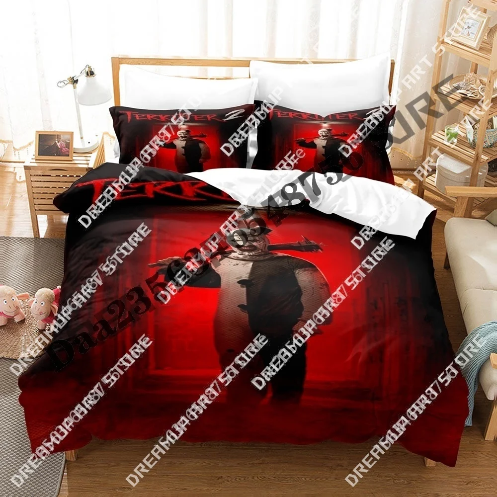 3D Print Hip Hop Terrifier 3 Movie Bedding Set Single Twin Full Queen King Size Bed Set Adult Bedroom Duvetcover Sets Anime Bed