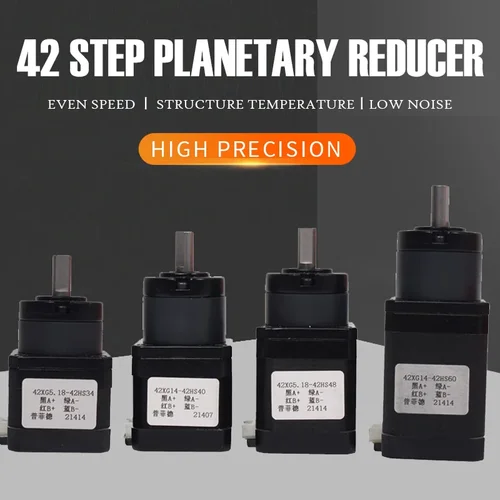 Imagen 2 del producto 1 Uds. Motor paso a paso 42BYG longitud del cuerpo 40mm con relación 3,71:1 -139:1 motor paso a paso reductor de engranaje planetario NEMA17 con caja de cambios