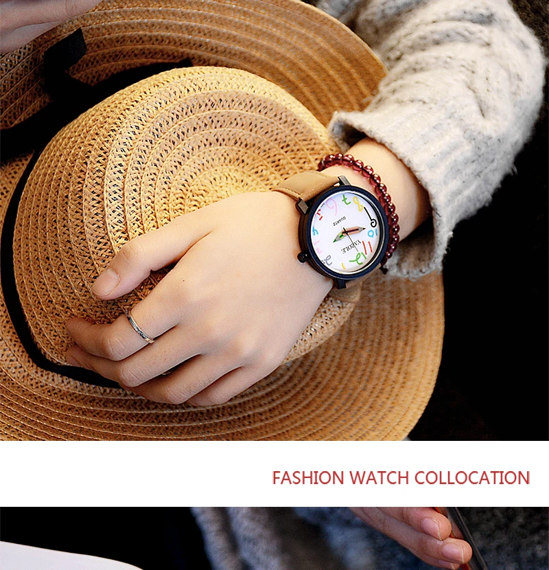 YAZOLE Children's Watch Creactive Pencil Pointer Quartz Watch Leather Belt Fashion Sport Watch for Kids Boys Girls Montre Enfant
