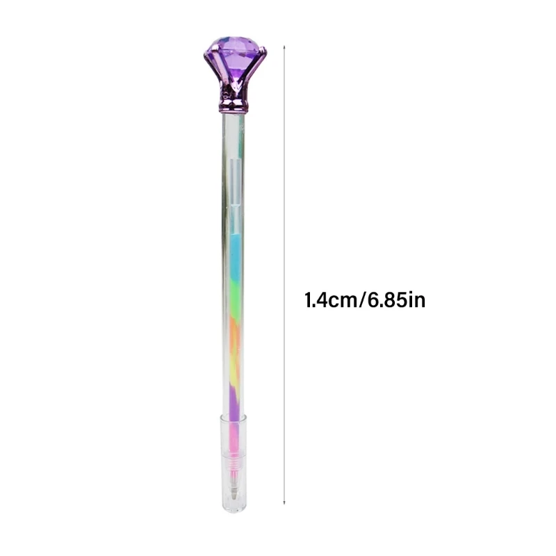 10x Big Diamonds Pen Rainbow Gel Pen Neons Gel Pen Multicolor Pen for Drawing