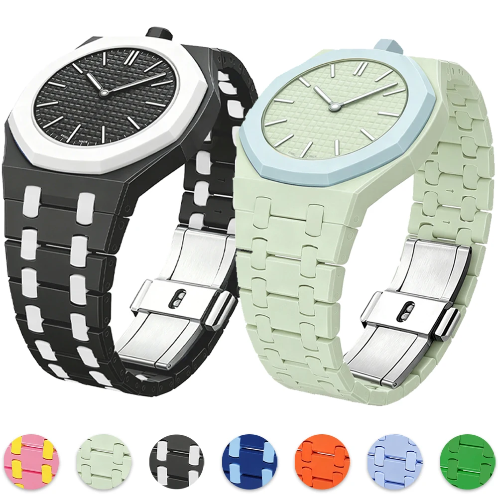 Bioceramic Case+Strap for Swatch x AP Royal Pop Pocket Watch Integrated modified wristband for Swatch x AP Royal Pop Accessories