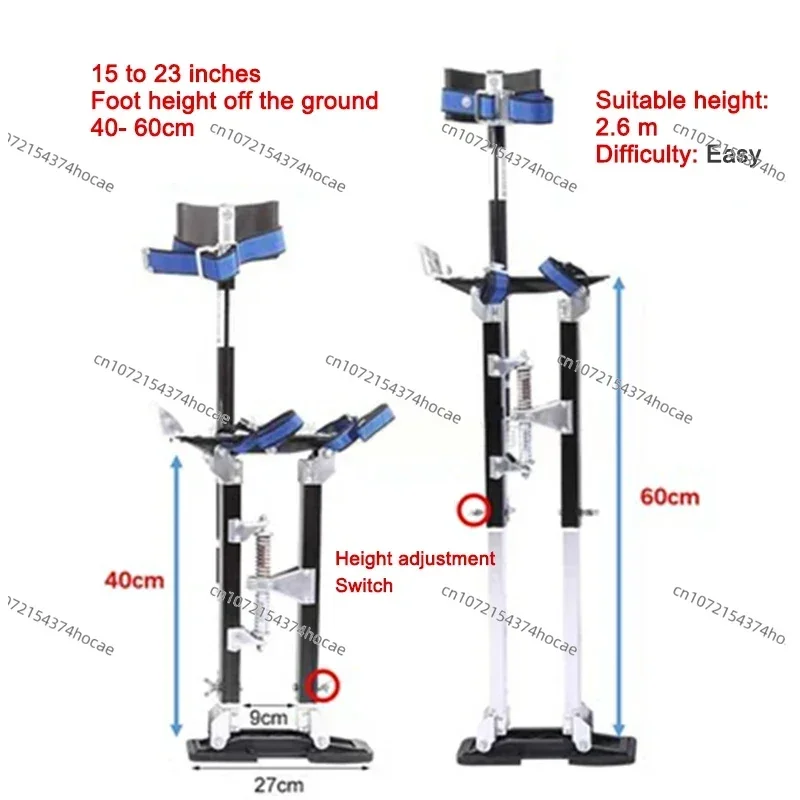 

38-60CM Adjustable Walking Ladder Aluminum Alloy Horse Stool Folding Telescopic Stilt Bracket Multifunctional Construction Tools