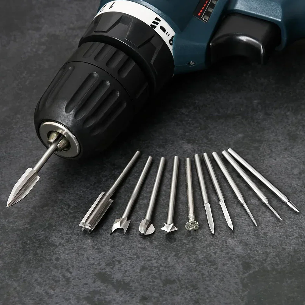 

11 Pcs Wood Carving Drill Bits 1/8 Inch Shank Engraving Drill Bits Milling Cutter For DIY Drilling Rotary Tool Grinding Woodwork