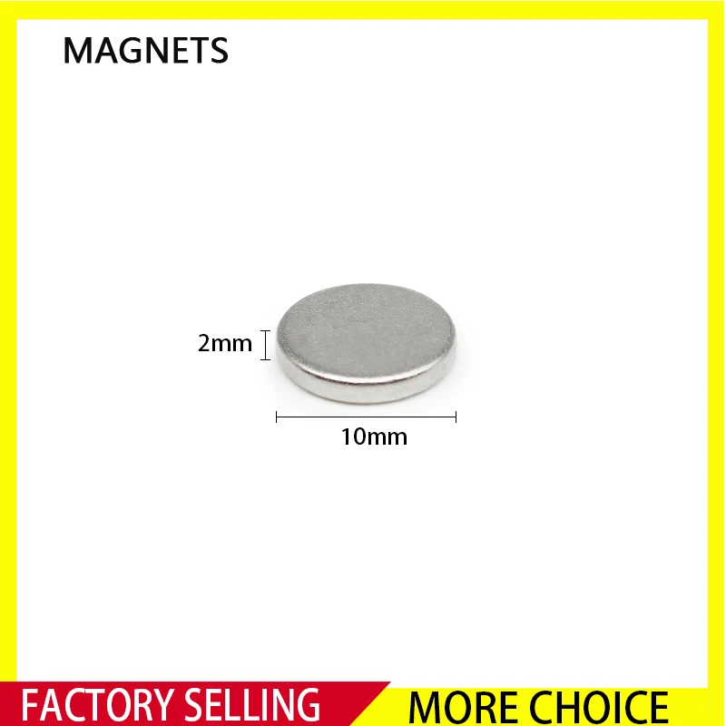 

20/50/100/150/200/300PCS 10x2 mm Small Round Strong Powerful Magnets N35 Neodymium Magnet Disc 10x2mm Permanent Magnets 10*2 mm