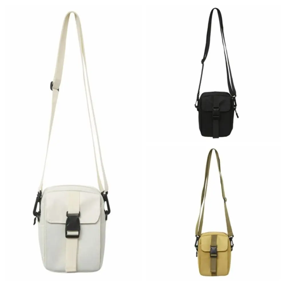Simple Multi-Layer Canvas Shoulder Bag Waterproof Large Capacity Men Messenger Bag Purse Wallet Pack Retro Square Bag Men/Women