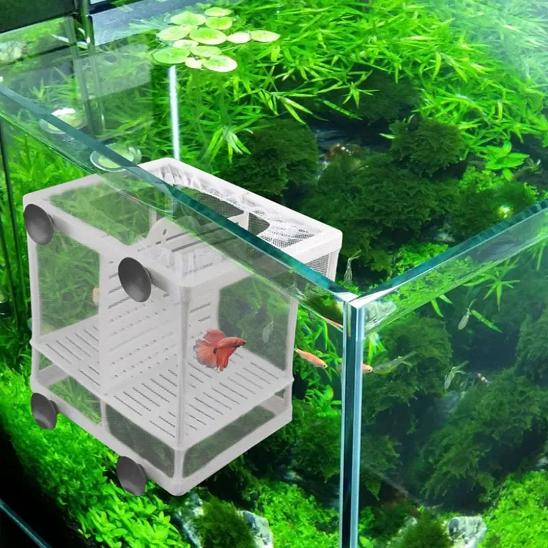 

Small Size Aquarium Accessories Nylon Plastic Fish Breeding Isolation Box Fish Tank Aquarium Breeder Hatching Incubator