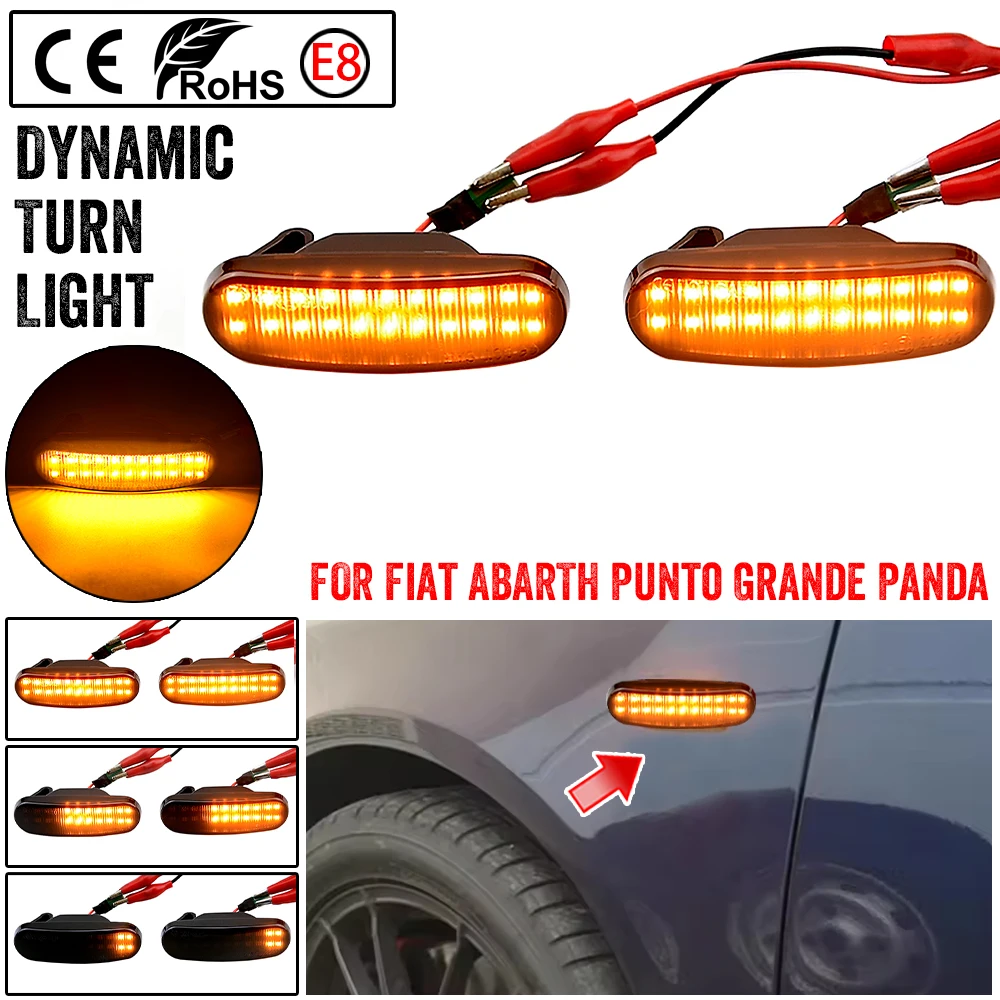 

Sequential Lamp For Fiat Doblo Panda Idea Stilo Fiorino Multipla Punto Qubo Linea Musa LED Dynamic Turn Signal Side Marker Light