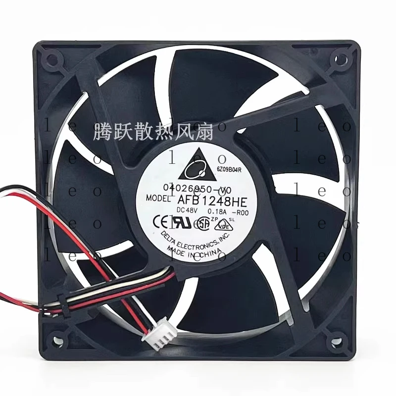 1PCS Delta AFB1248HE DC48V 0.18A  3-wire cooling fan 12CM 12038