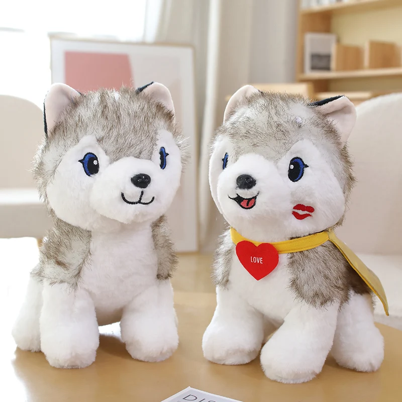 

28/40cm Cute Simulation Husky Dog Plush Toy Cartoon Stuffed Animals Puppy Plushies Doll Fluffy Soft Kids Toys for Boys Girls