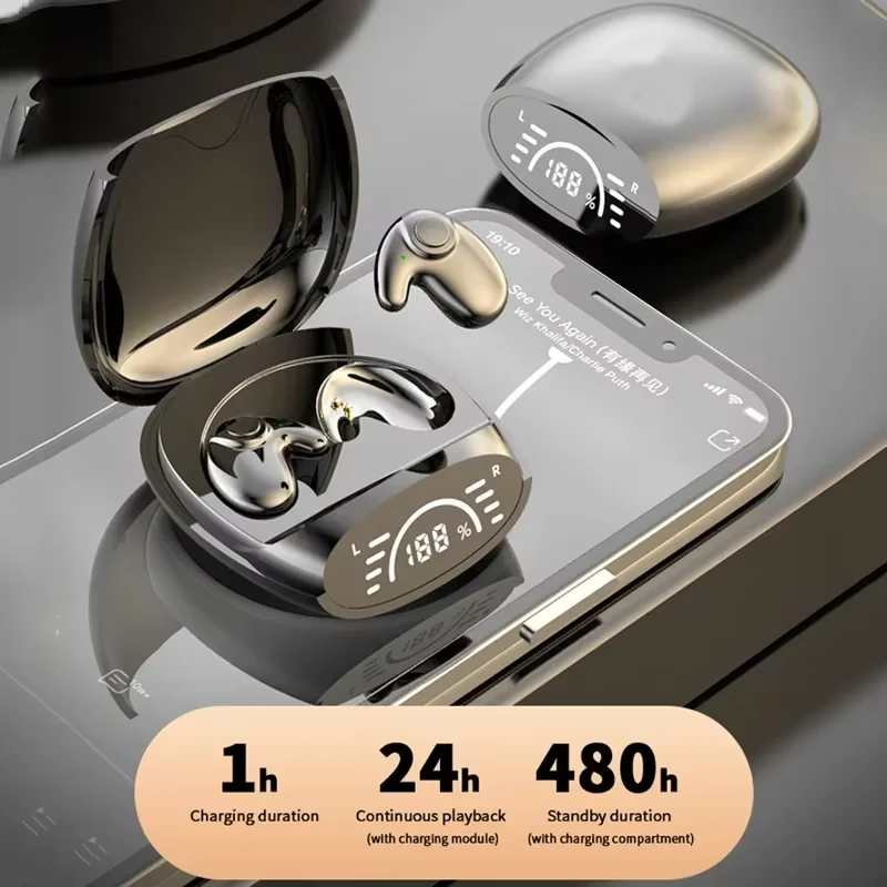 سماعات أذن غير مرئية من Xiaomi Sleep سماعات رأس صغيرة مزودة بخاصية إلغاء الضوضاء سماعات رأس لاسلكية رياضية ستيريو بلوتوث 5.3 سماعة أذن