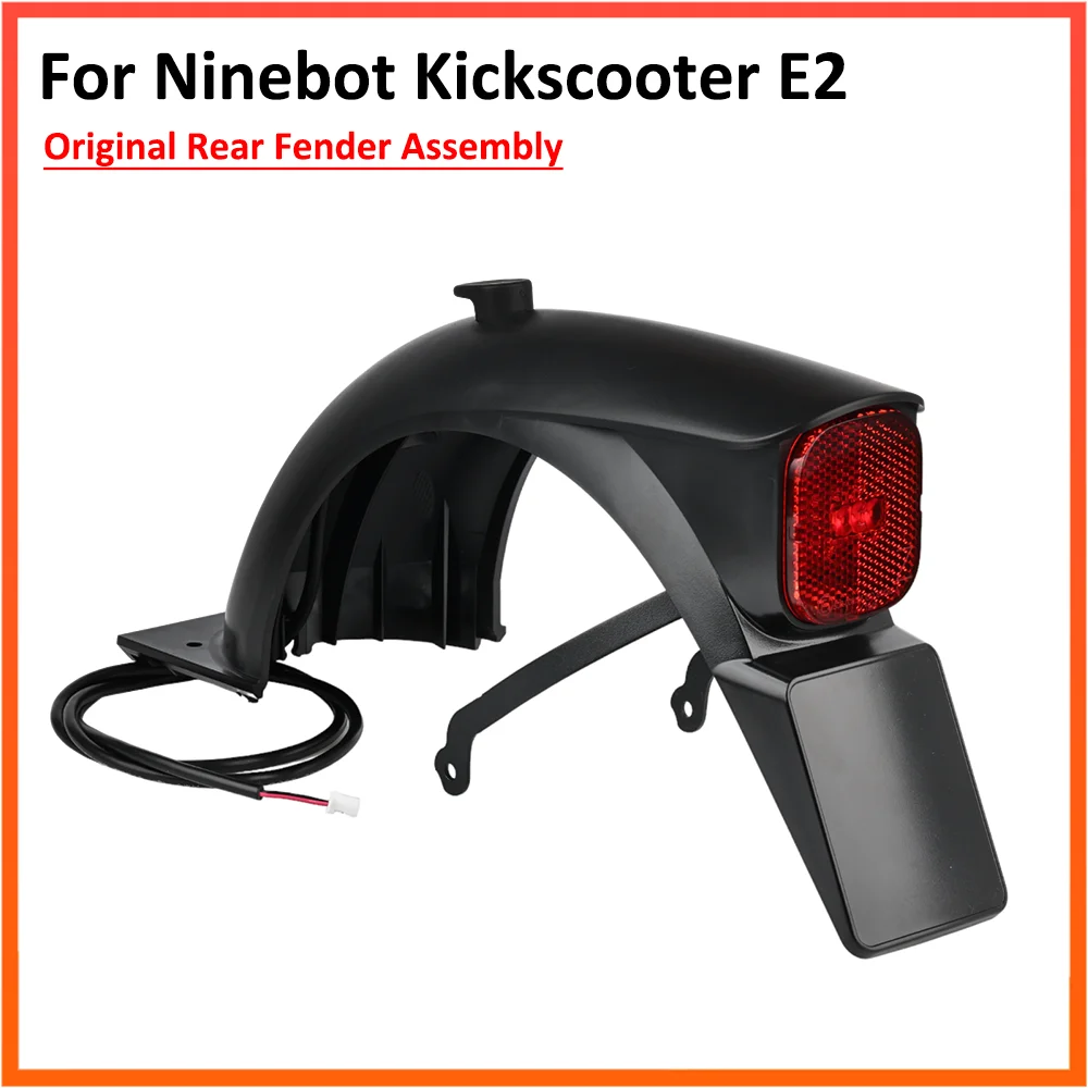 Original Rear Fender for Segway Ninebot E2 Electric Scooter Second Generation Mudguard With Support Taillight Parts