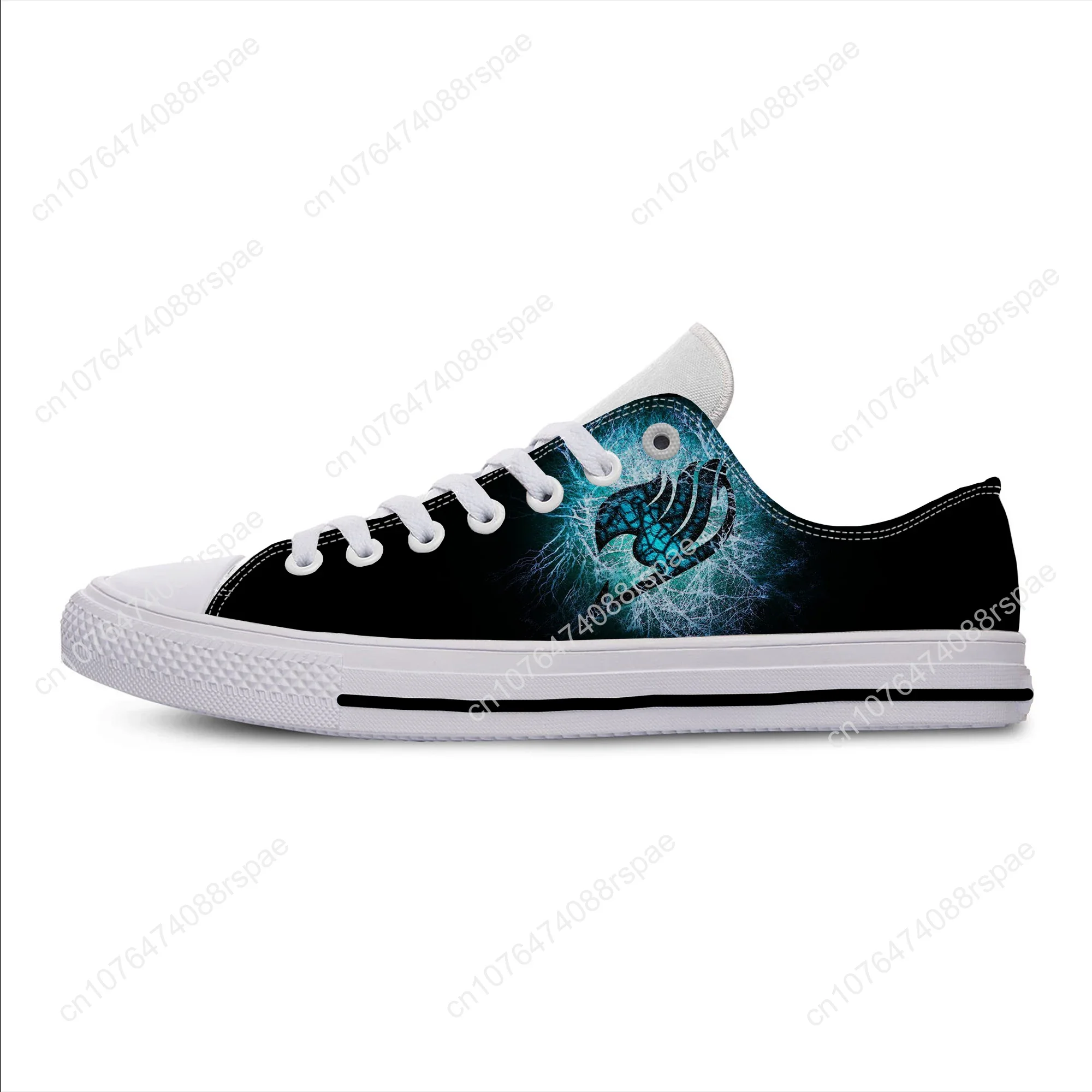 Anime Manga Cartoon Comic Fairy Tail Fashion Funny Casual Cloth Shoes Low Top leggero traspirante stampa 3D uomo donna Sneakers