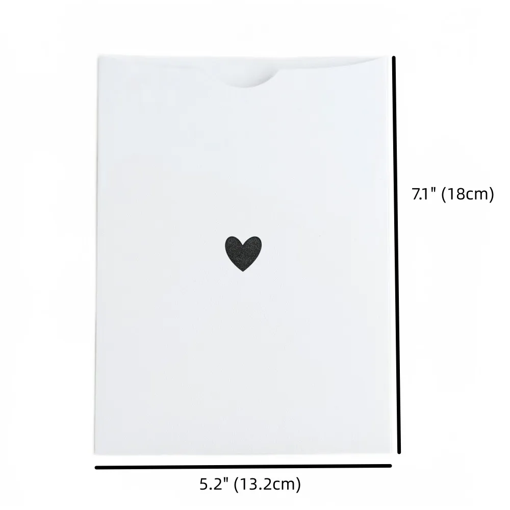 Wedding Invitation Card Envelope Pocket Fit for 5x7 Invitations Photoes 50 pcs Customized Printing available.