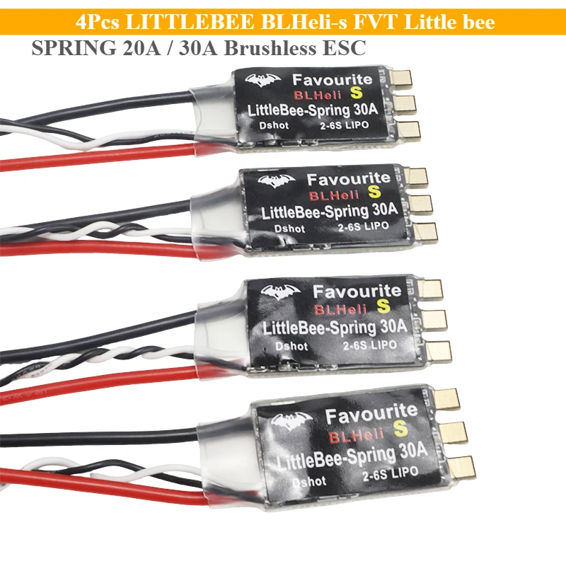 �y�Z�[�����z�V���� 4 �� LITTLEBEE BLHeli-s FVT Little Bee SPRING 20A / 30A �u���V���X ESC 2-6S �T�|�[�g DSHOT Oneshot42 OneShot125 �}���`�R�v�^�[