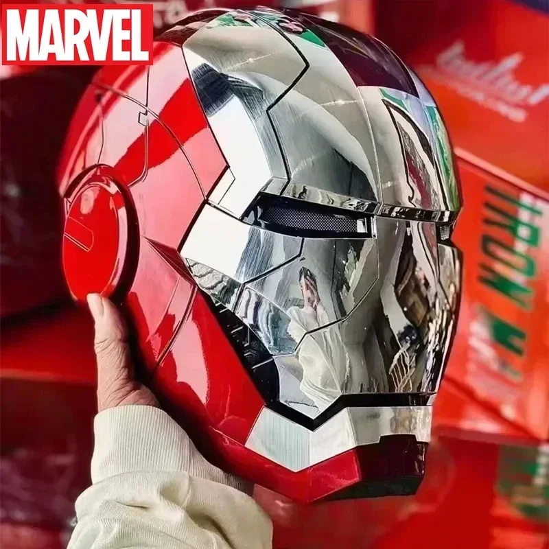 

Marvel Мстители 1/1 Железный человек Mk5 шлем носимый автоматический голосовой активированный электрический открывающийся закрывающийся коллекция Декор игрушки