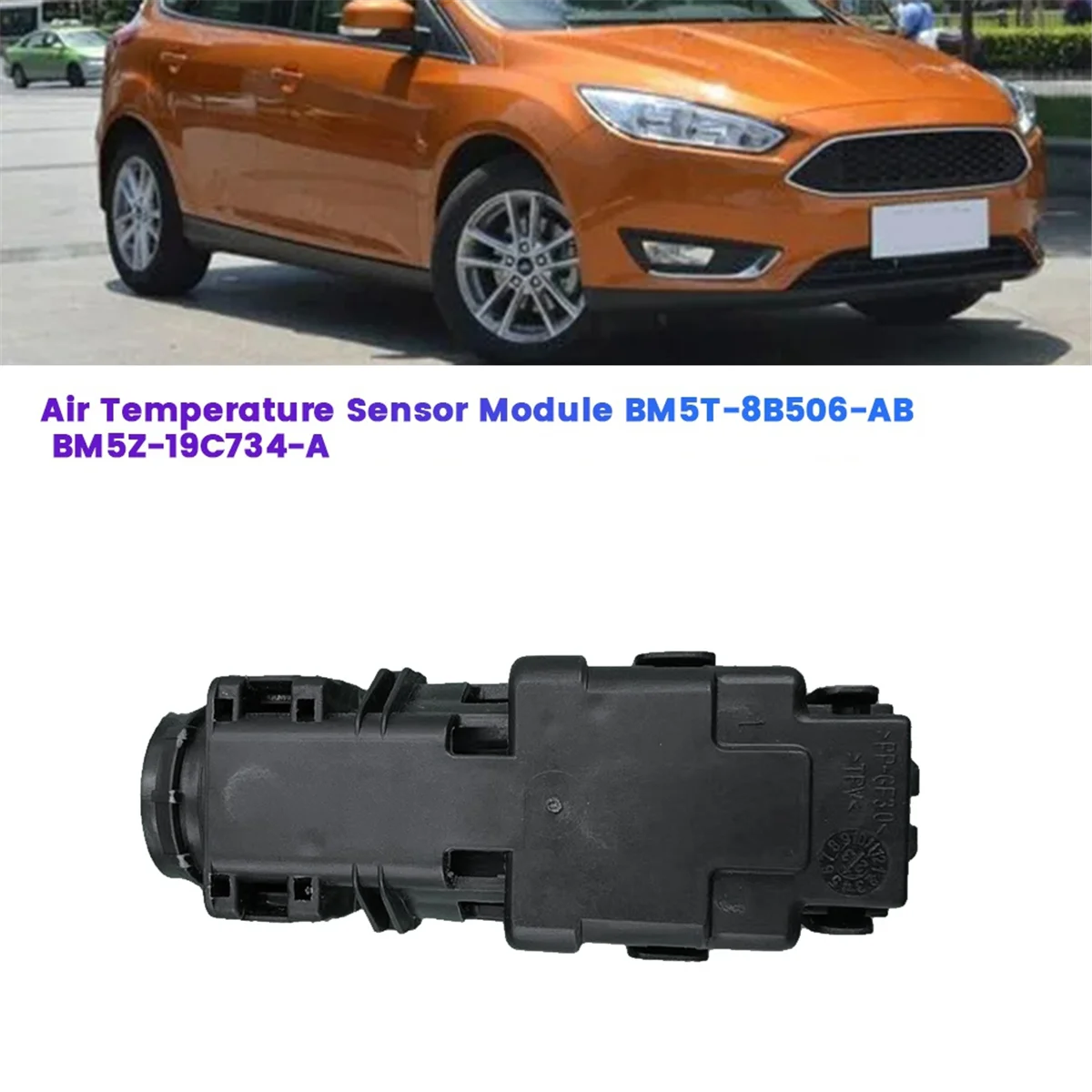 Car Air Temperature Sensor Module BM5T-8B506-AB BM5Z-19C734-A for Ford Focus C-Max Escape Transit 12-19 Humidity Sensor