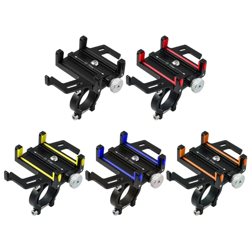 Sturdy Bike Handlebar Smartphone Clamp Bracket Holder, Nonshake Design Enhanced Stability for Outdoor Cycling Adventures