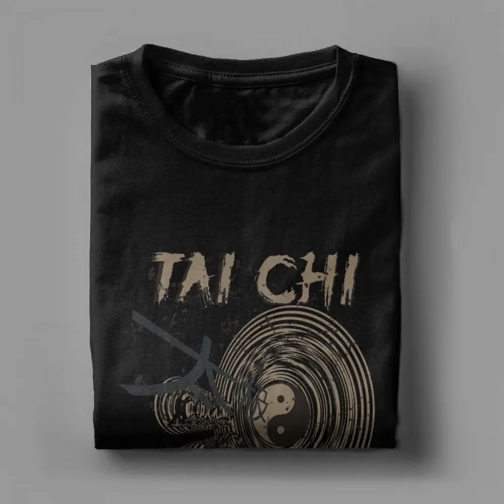 T Shirts Tai Chi Chuan Chinese Kung Fu Funny  Tees Men T Shirt Round Neck Shirts 6XL