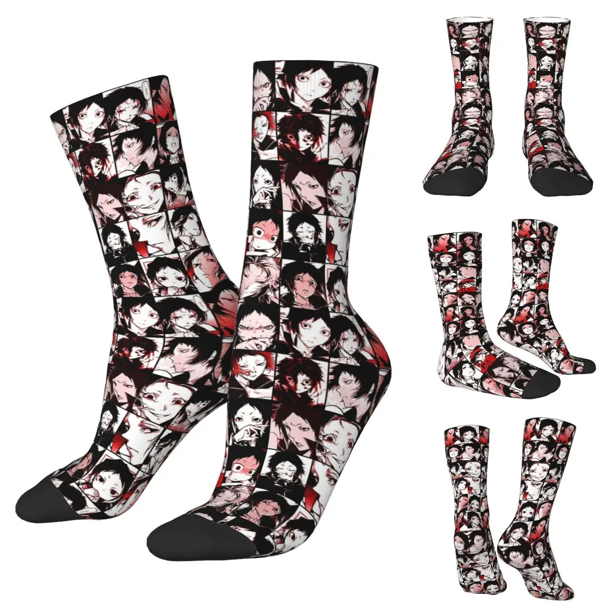 Bungou Stray Dogs Chuuya Nakahara Men Women Round neck Socks Outdoor Novelty Spring Summer Autumn Winter Stockings Gift