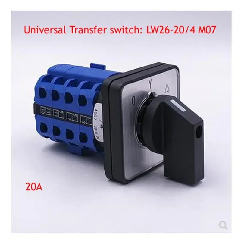 LW26-20/4 M07 High And Low Speed Fast Slow Motor Star Triangle Start Universal Switch Three Gears Four Sections