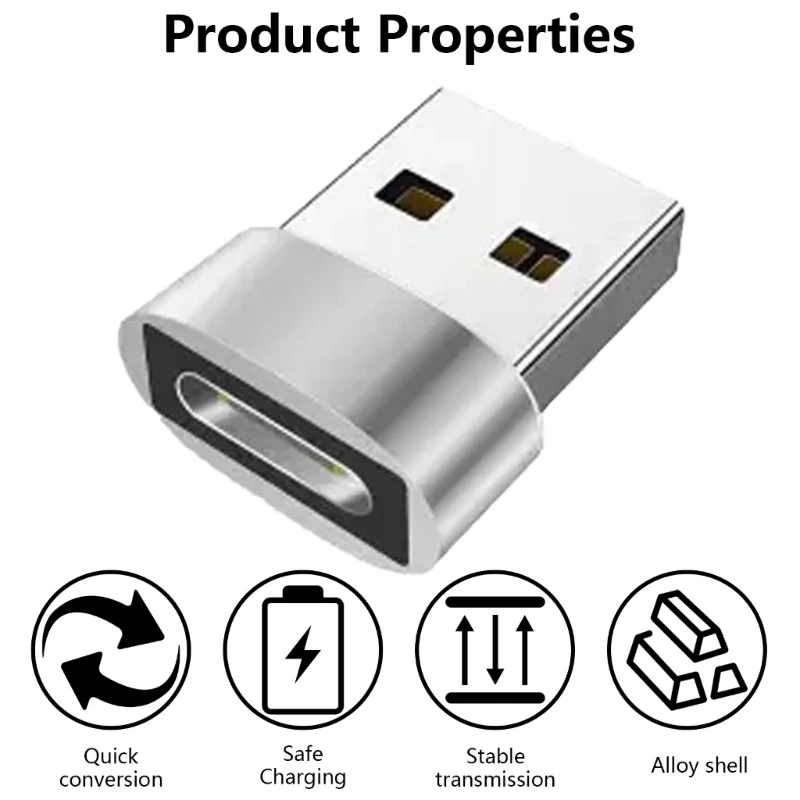 Bộ Chuyển Đổi Sạc Nhanh USB Sang USB C Cho Điện Thoại Loại C Máy Tính Bảng Console