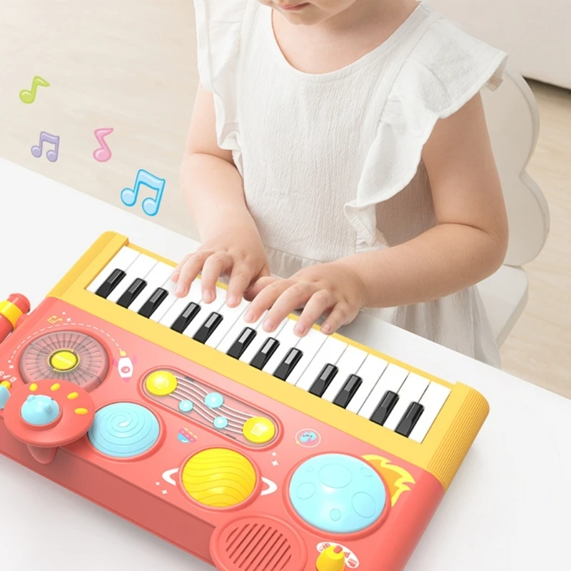 Music Educational Toy Drum Fun Instruments Kids Toddlers Preschool Music Toy Drum Piano Toy for Preschool Learning