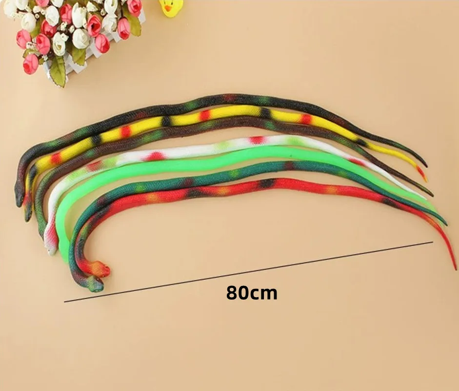 Divertente simulazione giocattolo di gomma morbida modello di serpente scherzo puntelli novità creativa serpente finto giocattolo di Halloween per bambini regalo di compleanno