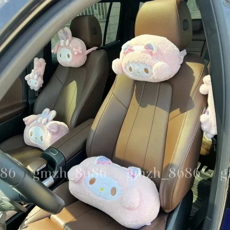 

Sanrio My Melody Headrest Back Cushion For Car Seat Belt Cover Lovely Anime My Sweet Piano Throw Pillow Car Accessories