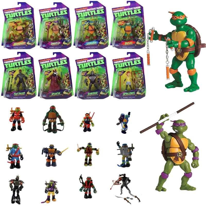 Playmates TMNT Boxed Series Набор фигурок из ПВХ в стиле аниме Коллекционные модели Ограниченная серия Подарок для фанатов Playmates TMNT Boxed Series Набор фигурок из ПВХ в стиле аниме Коллекционные модели Ограниченная серия Подарок для фанатов