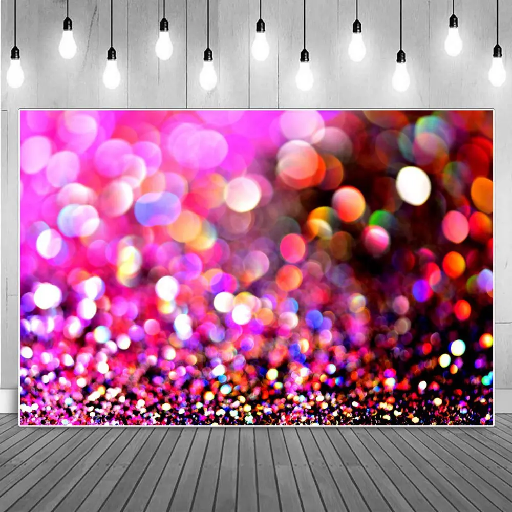 Bunte Glitzer Licht Bokeh Fotografie Hintergrund benutzerdefinierte Baby Kinder Kid Party Photo Photo Booth fotografische Hintergründe