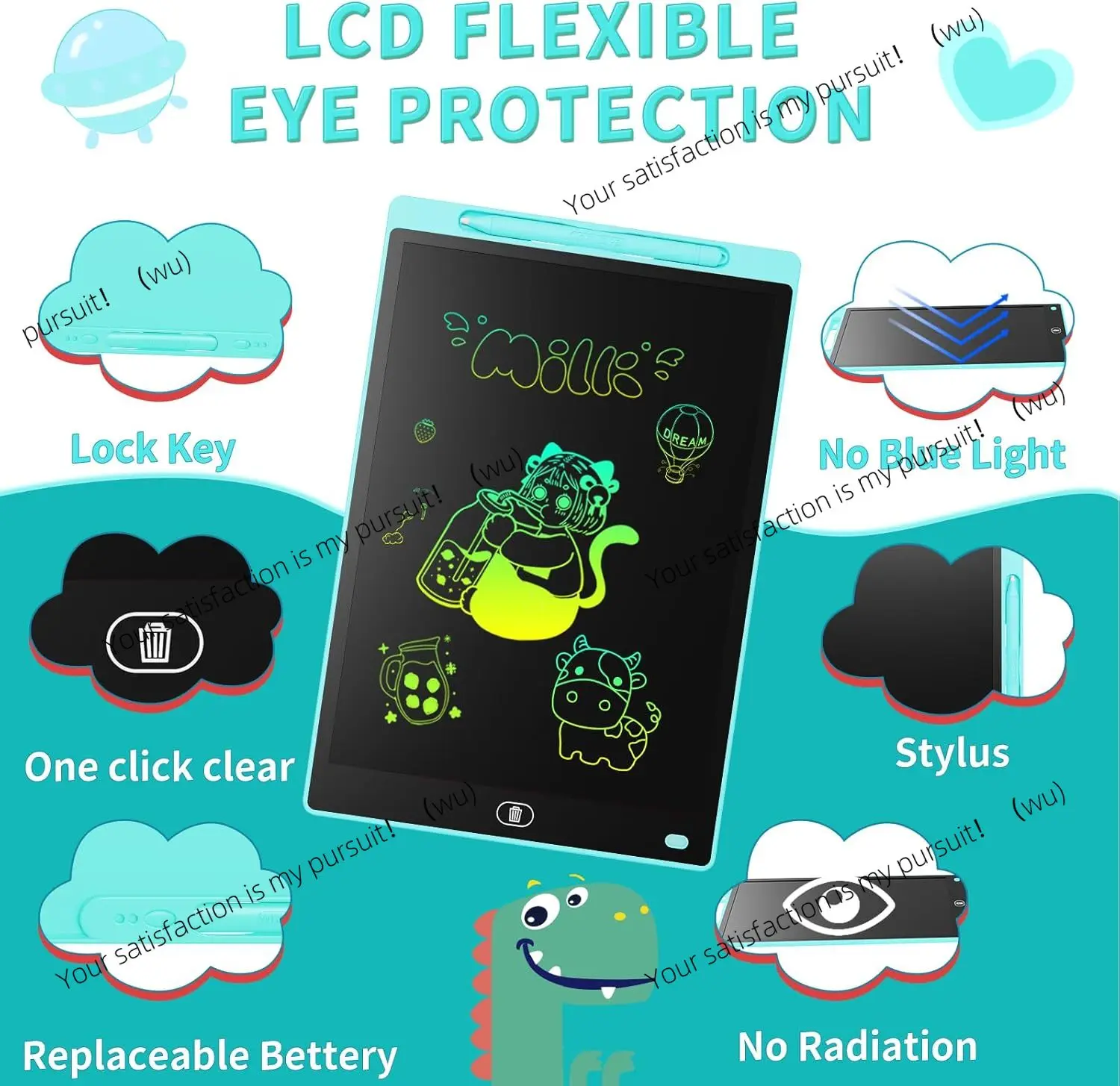 2 8.5-inch LCD tablet, writing tray, erasable portable drawing board, children's gifts