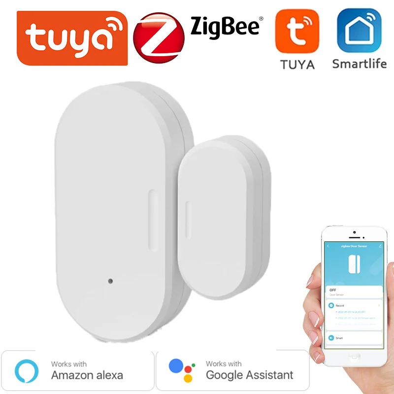 

Tuya Smart Zigbee 3.0 Door Sensor Security-protection Smart Home Mobile APP Remote Alarme Detector Hub Required