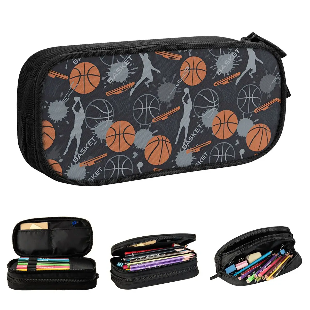 Basketball Pencil Case Sports Ball Games Pencilcases Pen Holder for Student Big Capacity Bag Students School Gifts Stationery