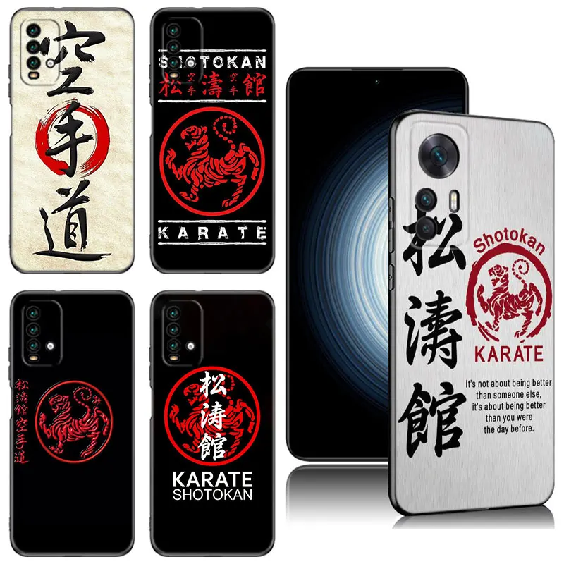 Черный чехол с символом Шатокан каратэ для Xiaomi Redmi 11 Prime 11A 12C 13C A1 A2 Plus A3 12 4G 10 13R 5G 9A 10A 9C 10C 9i 12R