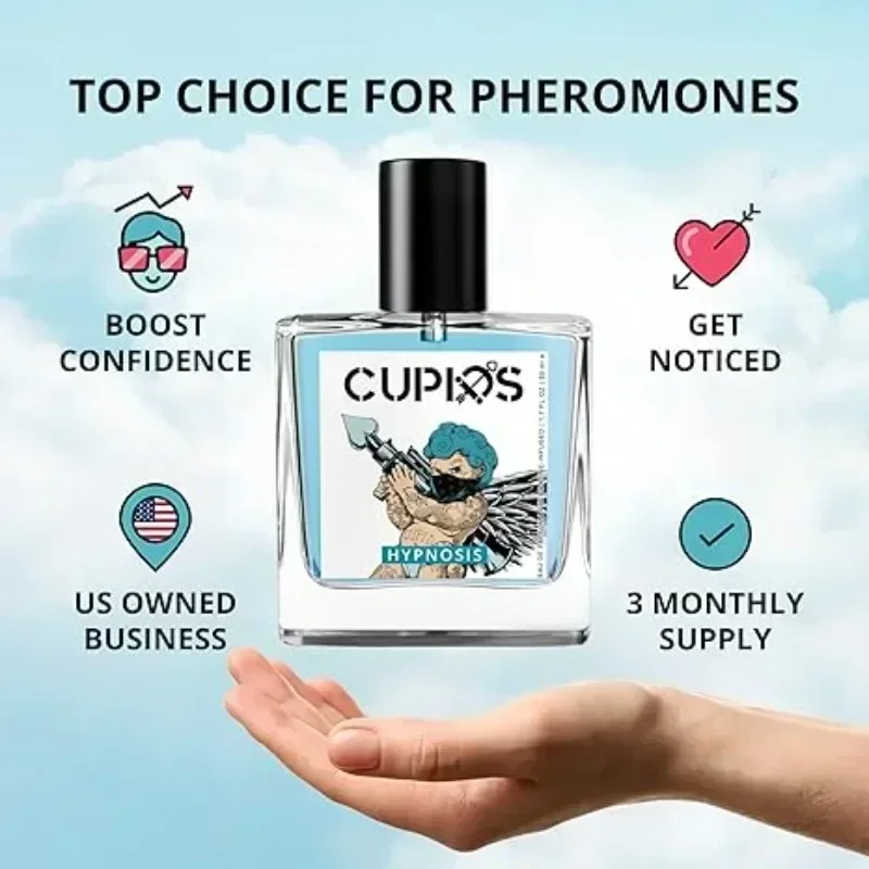 Cupido Original para Hombre, feromonas, Colonia duradera, fragancia rica hipnótica madura, Perfume para Hombre de alta calidad, Spray corporal