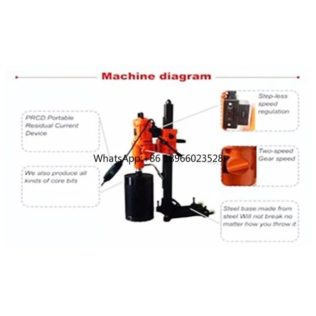 BJ-255A all-angle Electric reinforced concrete rock drilling machine with drill/core bits