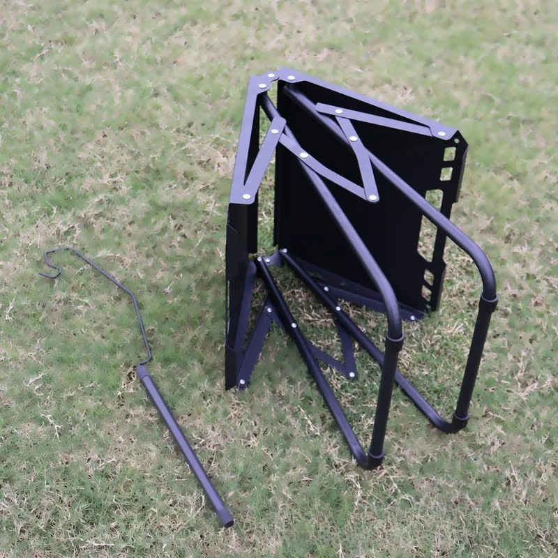 طاولة تكتيكية متعددة الوظائف للاستخدام الخارجي، طاولة قابلة للطي محمولة، تخييم من الفولاذ الكربوني، وجبة سياحية، يمكن تقسيمها