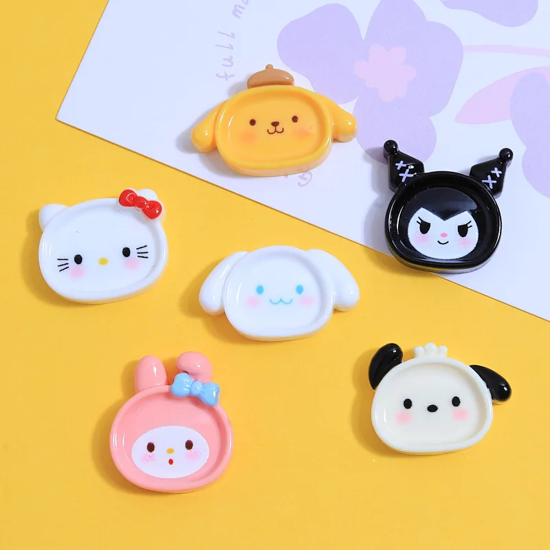 36/120 قطعة سانريو لوحة الحيوان لطيف الإبداعية DIY بها بنفسك كريم جل جراب هاتف أغطية الرأس مشبك شعر اكسسوارات الراتنج اكسسوارات