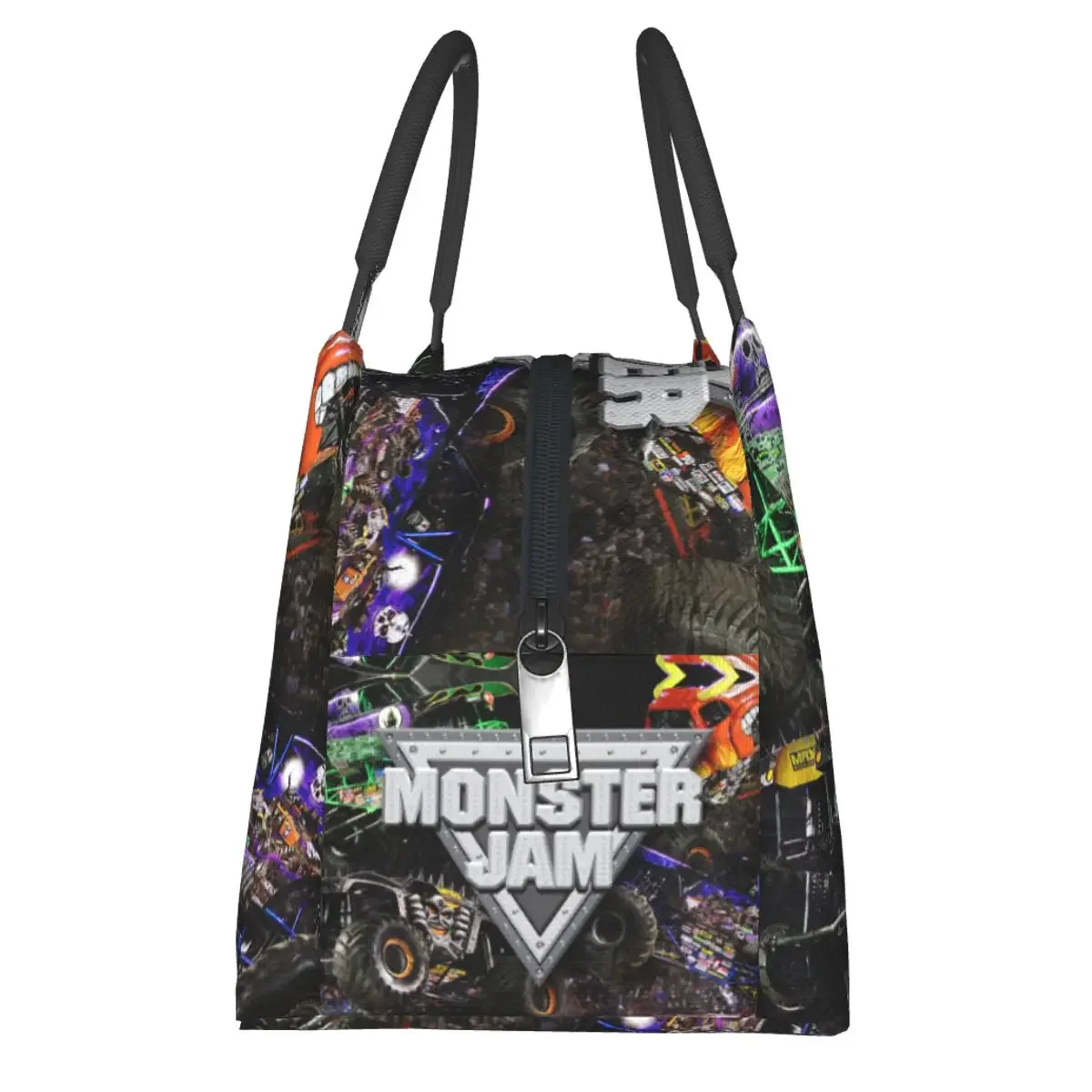 Classic Monster Jam Pattern Lunch Bags isolato Bento Box impermeabile Lunch Tote Picnic Bags borsa termica più fresca per donna bambini