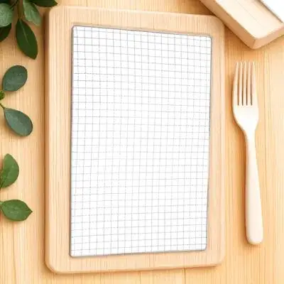 

1Pcs Stainless Steel Bbq Grill Mesh Portable Heat Resistant Barbecue Rack Camping Cooking Stove Barbecue Accessory