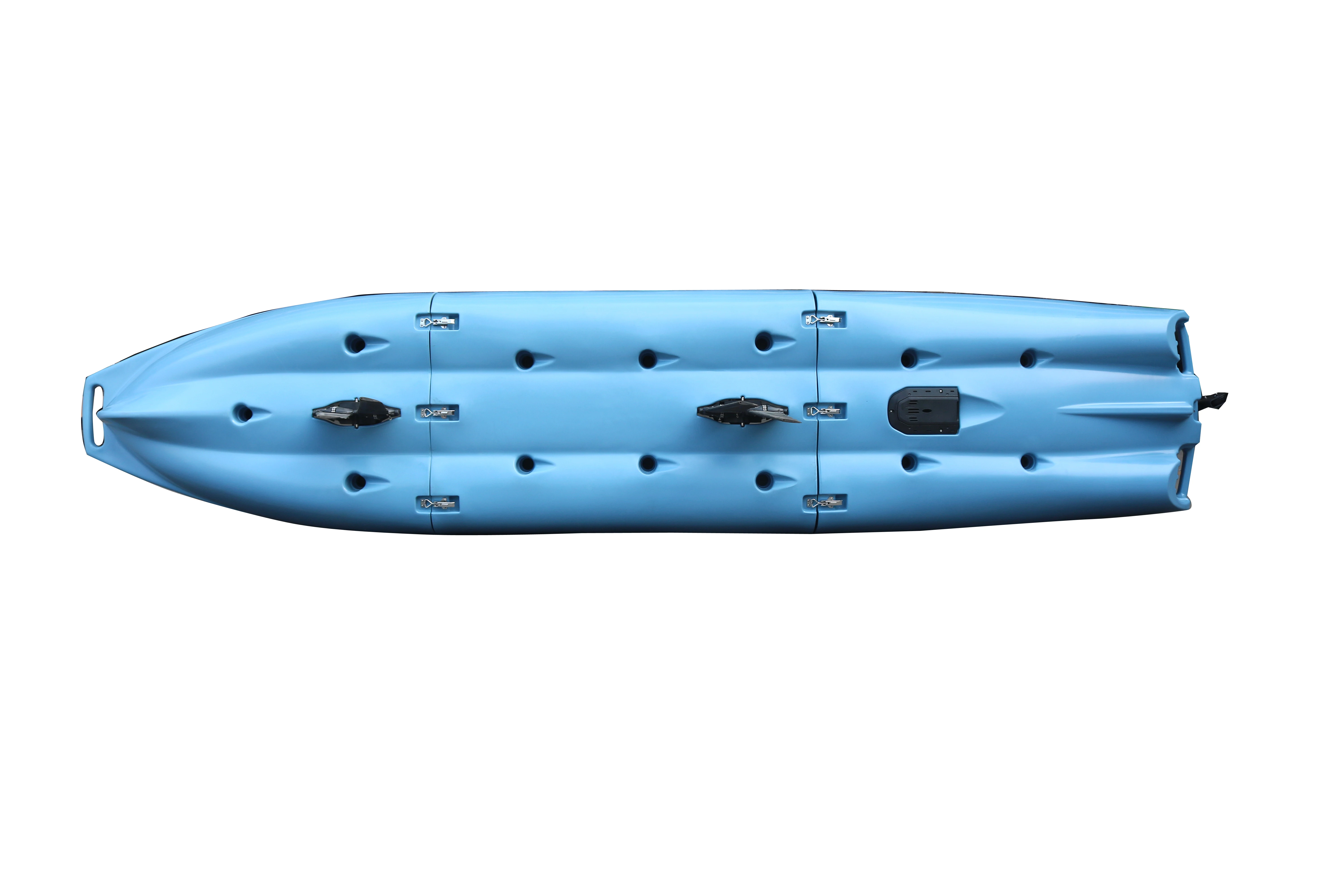 14FT 2 Person Detachable  Pedal Kayak Sit-On-Top Double Seats HDPE Plastic Fishing Modular Kayak tandem Boat with Electric Motor view 5