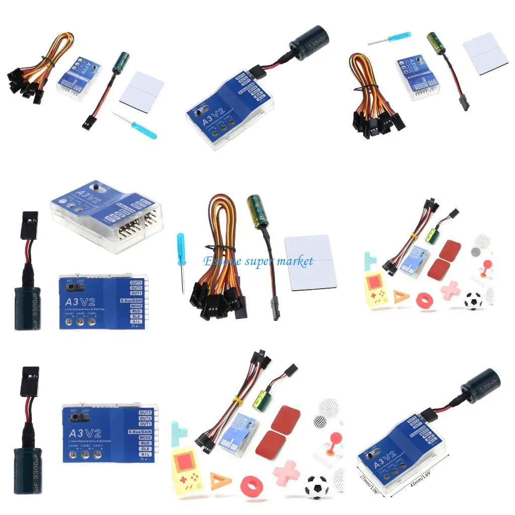 

090B Durable Mini Gyro Auxiliary Gyroscope HighSensibility Gyro for Model Fixed Wing Aircraft Upgrade Accessories