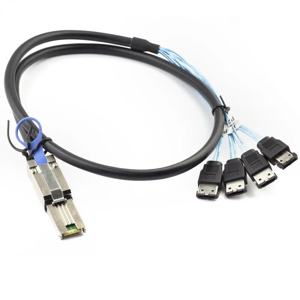 High-Speed MINI SAS SFF-8088 26P to 4X E-SATA 7P Female Server Hard Drive Connection Cable