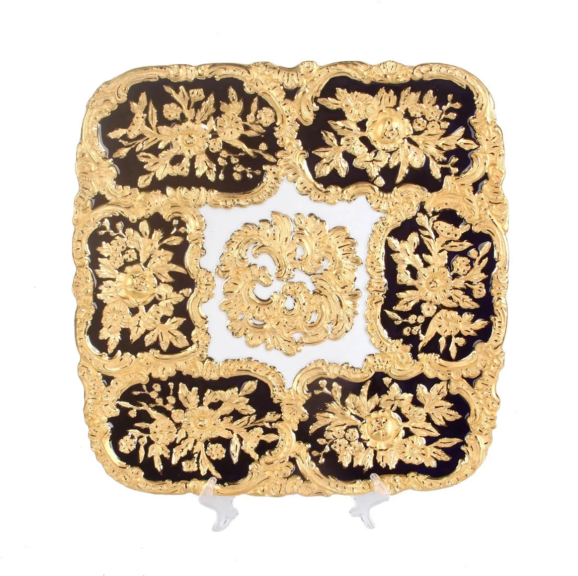 Three-dimensional relief appreciation tray Handmade appreciation tray Porcelain plate
