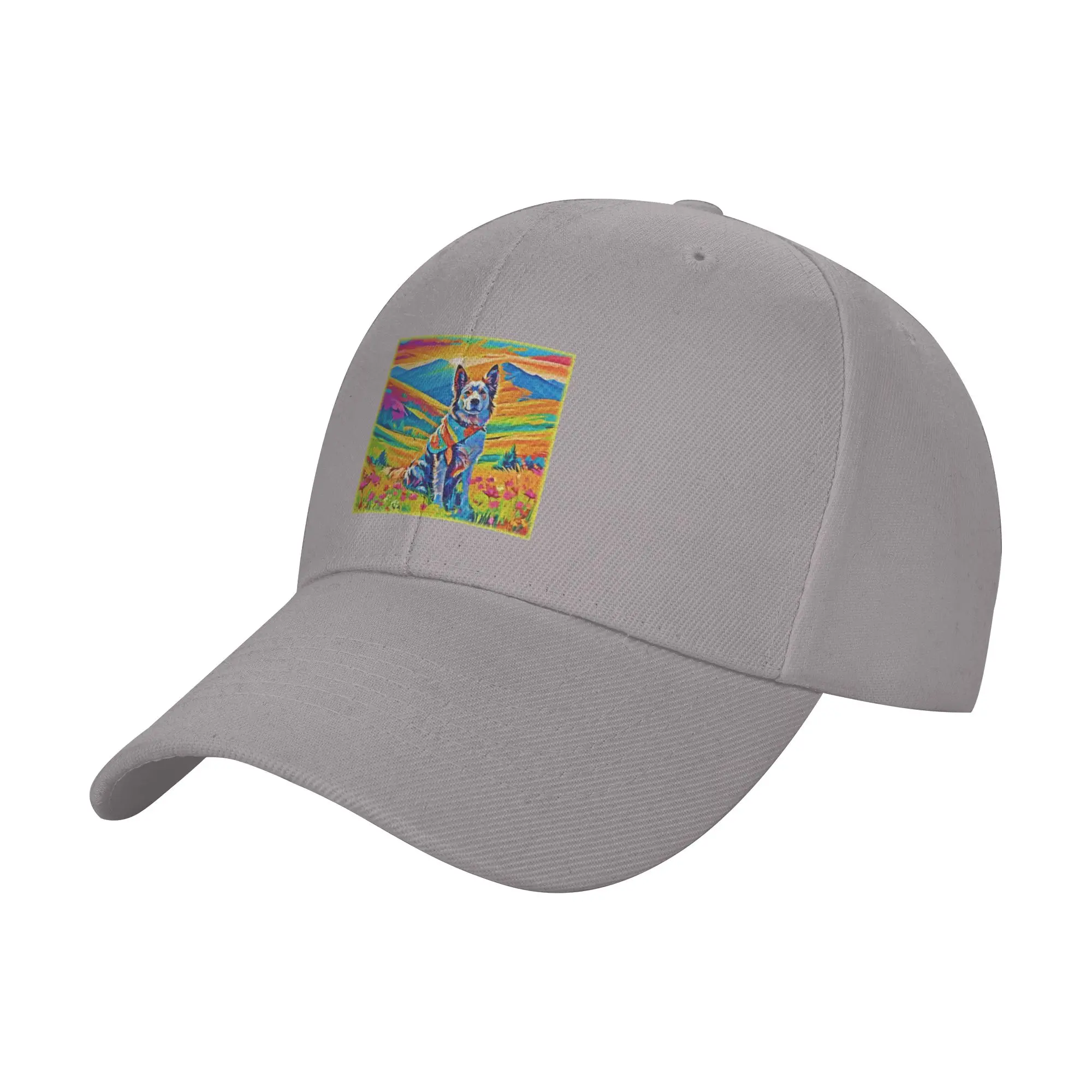 Hot Sale Sunny Outdoor Dog Day  Colorful Painting Baseball Cap  Casual Cap  Jogging Cap