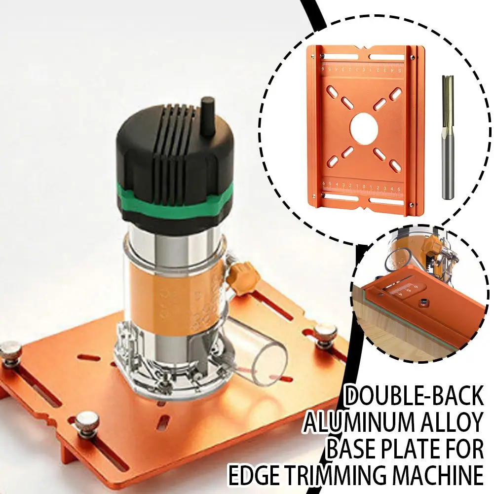 Imbot Woodworking Slotting Tool Efficient Aluminum Alloy Base Plate Laser Scale Grooving Trimming Router Bench Auxiliary Tool