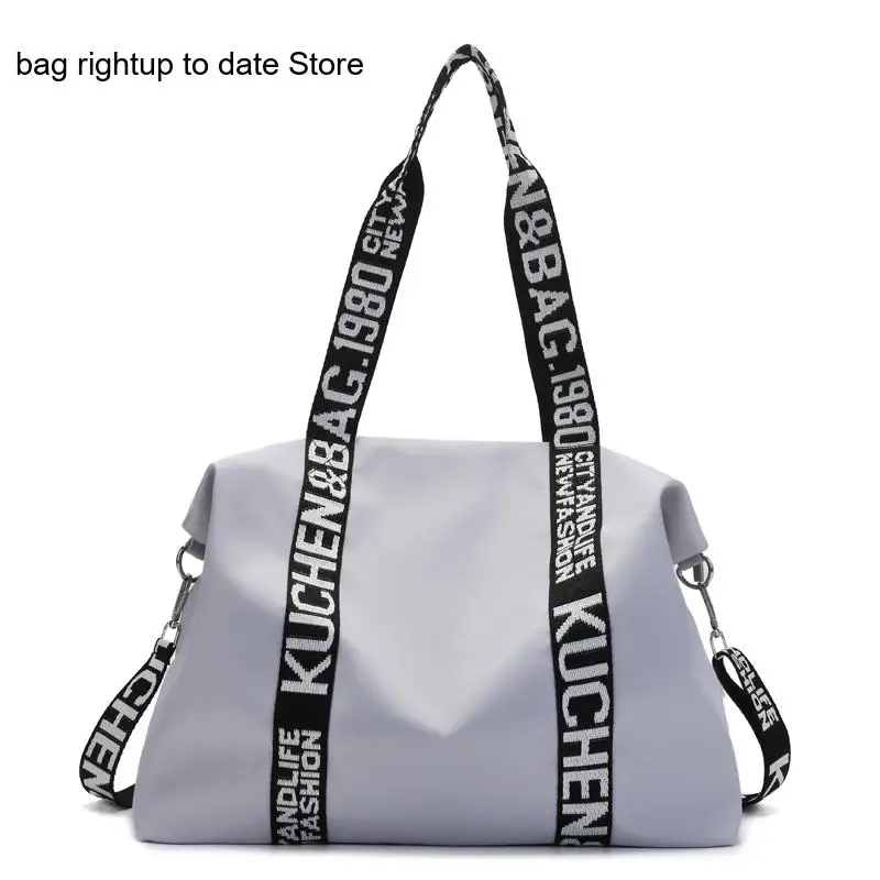 2022 Casual Solid Color Ladies Shoulder Bags Large Capacity Fashion Design Women Handbag High Quality Nylon Women Travel Bags